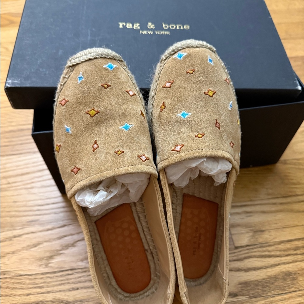 Rag & Bone Beige Espadrilles with Vibrant Accents